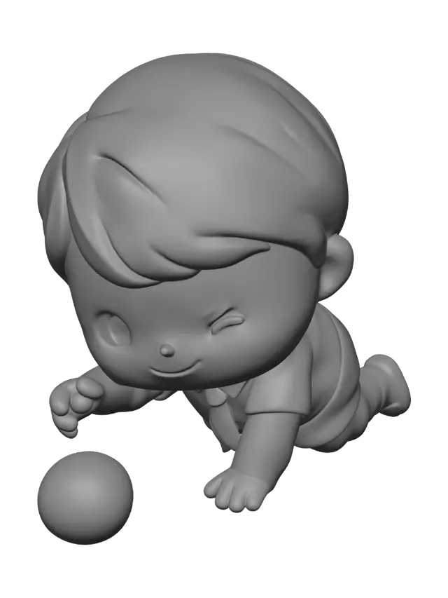 3D model for Winking Boy at Play