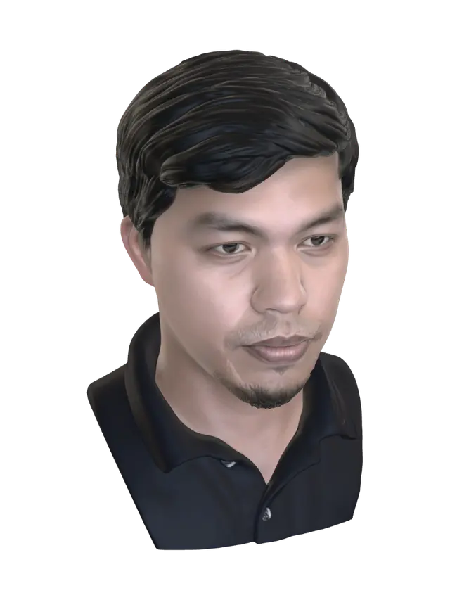 Portrait of a Man - Neutralexpression 3D model, vytvořený pomocí AI