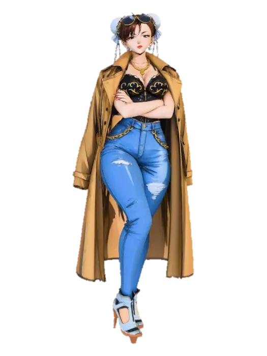 80's Chun - 80s 3D model, vytvořený pomocí AI