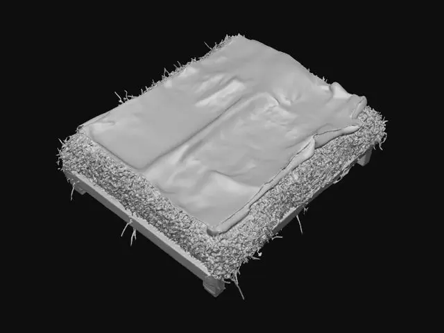 3D model for Medieval straw bed