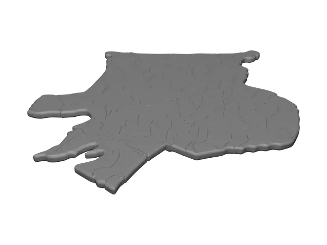 3D model for Fragmented Provinces Map