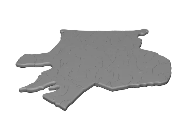 3D model for Fragmented Provinces Map