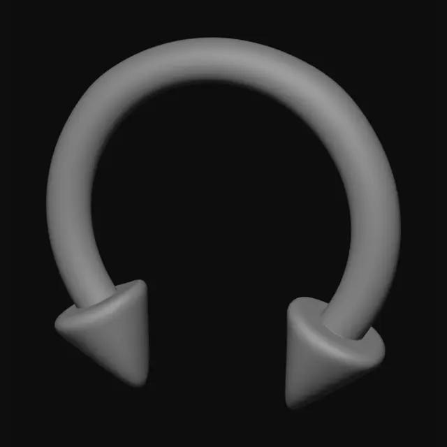 3D model for Spiked horseshoe ring