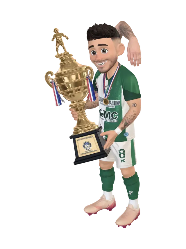 3D model for Soccer Champion with Trophy