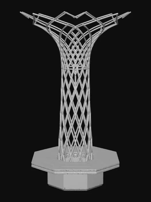 3D model for Lattice Crown Garden Sculpture