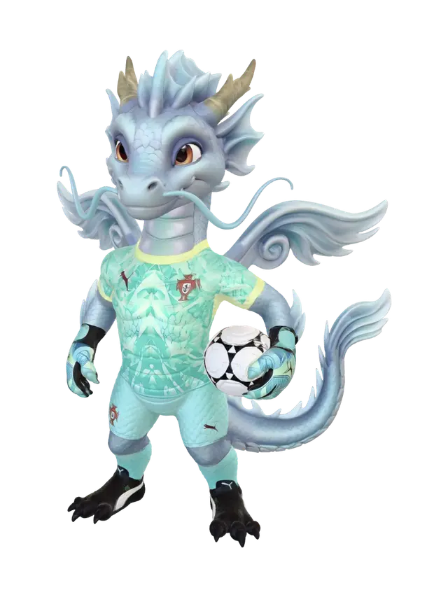 3D model for Azure Dragon with a Soccer Ball
