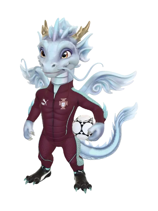 3D model for Azure Dragon with a Soccer Ball
