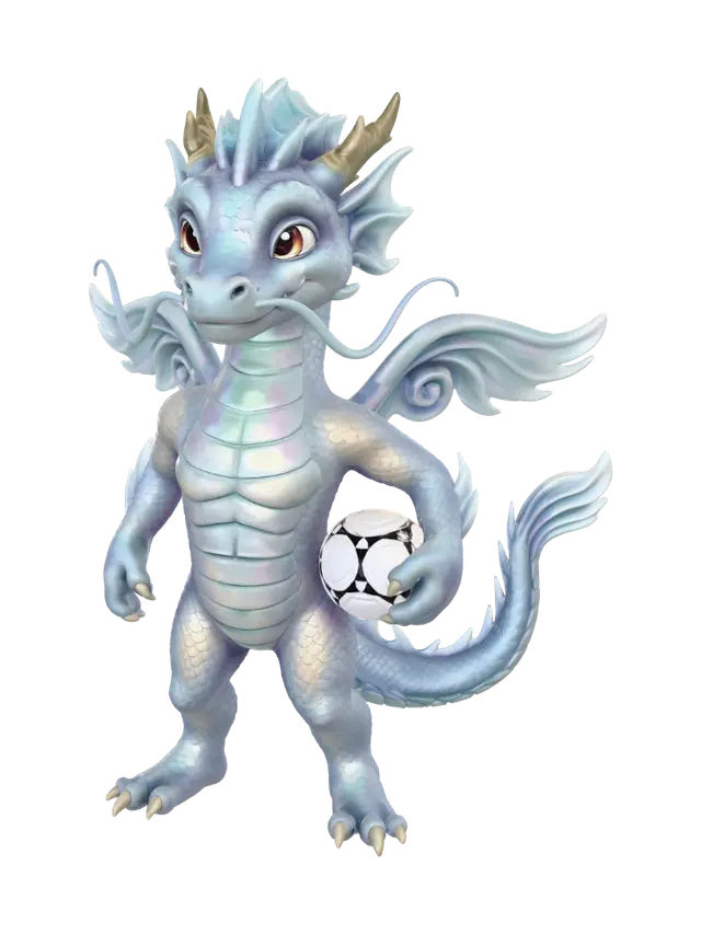 3D model for Azure Dragon with a Soccer Ball
