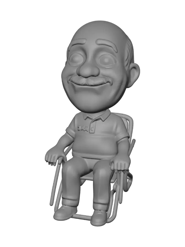 3D model for Jolly Grandpa Puppet