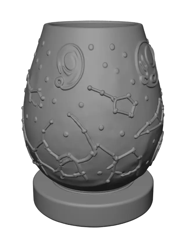 3D model for peu tu me faire la nébuleuse en lamp avec des desin en relief