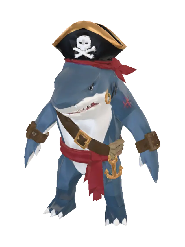 3D model for Captain Sharkbeard