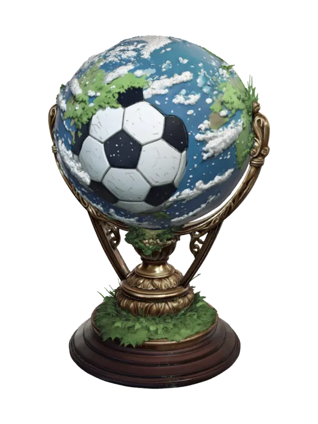 World Cup Globe - Worldcup 3D model, vytvořený pomocí AI