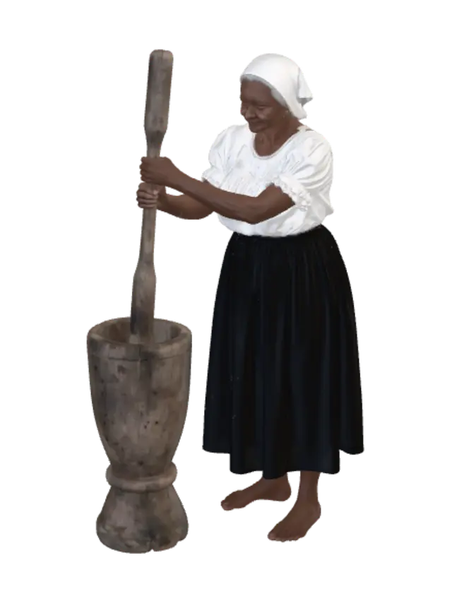 gorutubana_elder_pounding_pestle - Barefoot 3D model, vytvořený pomocí AI