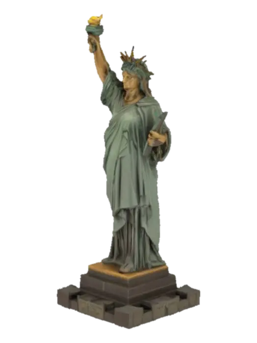 Statue de la Liberté à New York - Tourist 3D model, vytvořený pomocí AI