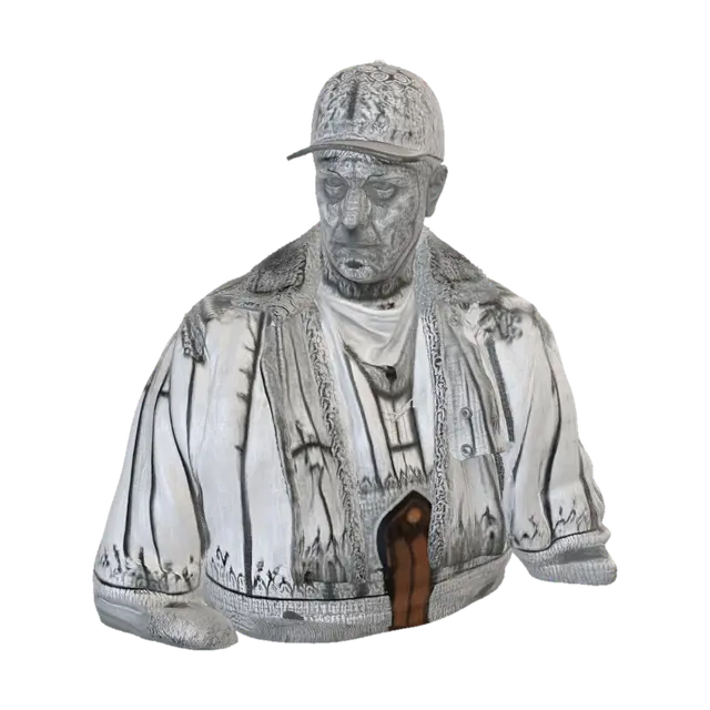 Half-Lit Portrait 3D model, vytvořený pomocí AI