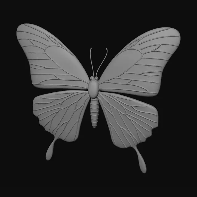 3D model for Midnight Violet Butterfly