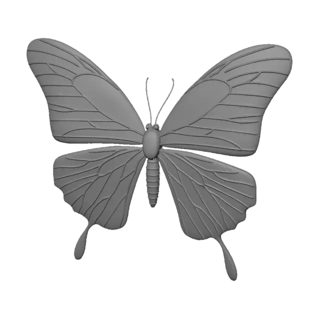 3D model for Midnight Violet Butterfly