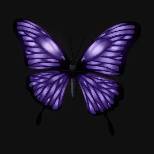 3D model for Midnight Violet Butterfly