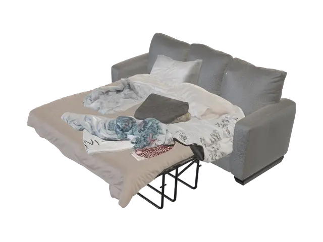 Sofa Bed - Folding 3D model, vytvořený pomocí AI