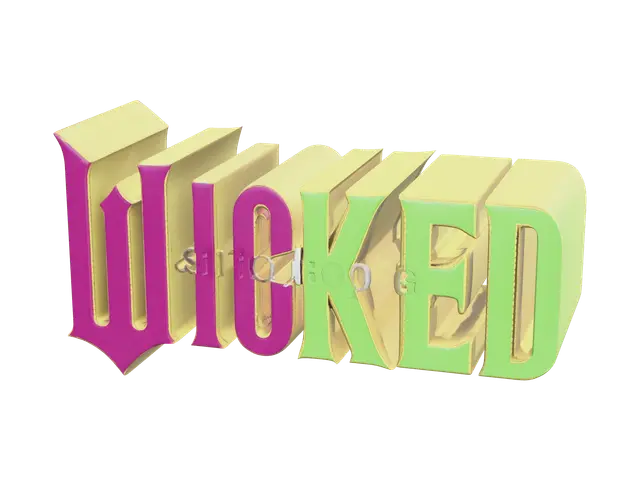 3D model for Modern Wicked Font