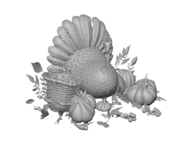 3D model for Harvest Turkey Celebration, #Thanksgiving#