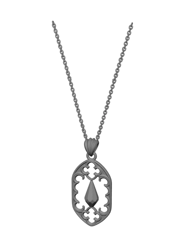 3D model for Azure Teardrop Filigree Pendant