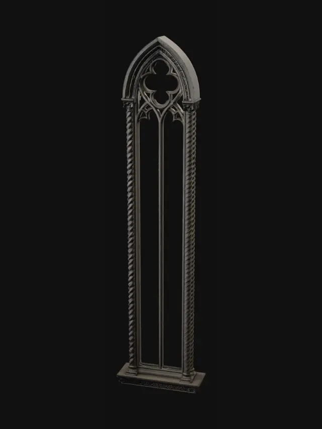 3D model for Gothic Arch Window with Tracery
