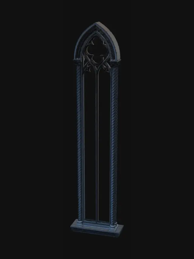 3D model for Gothic Arch Window with Tracery