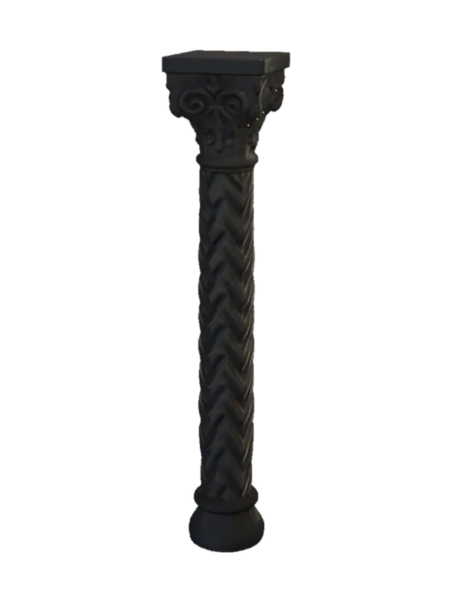 3D-модель Braided Ionic Column - Cornice, згенерована ШІ