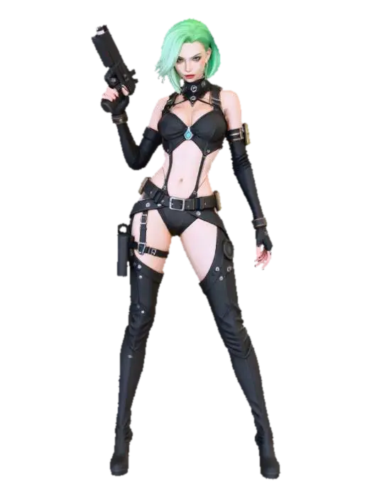Neon Poisoner - Toxic 3D model, vytvořený pomocí AI