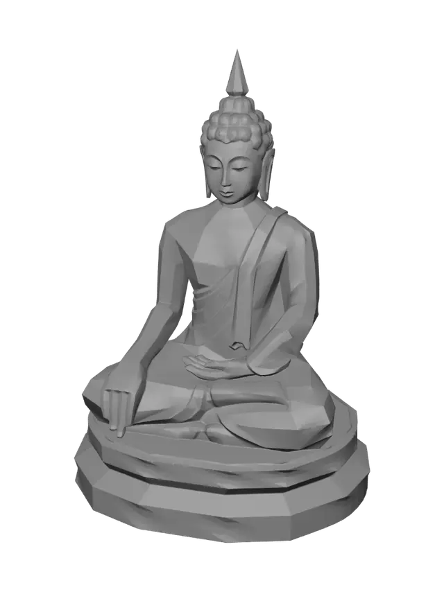 3D model for Low-Poly Buddha