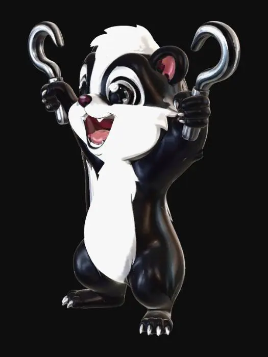 3D model for Smiling Skunk with Hooks