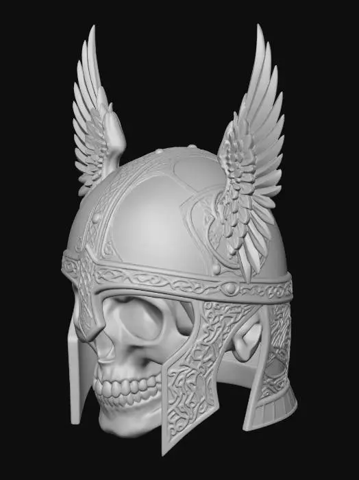 3D model for Winged Viking Skull