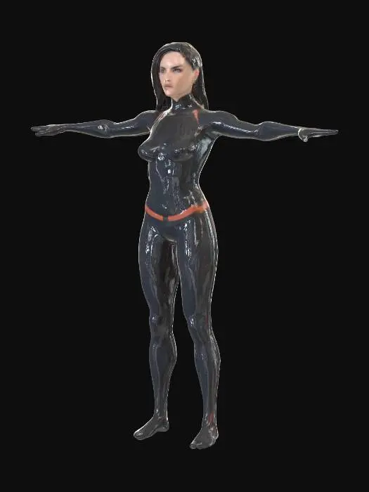 3D model for human female marvel style anatomy
t pose no cape plain model