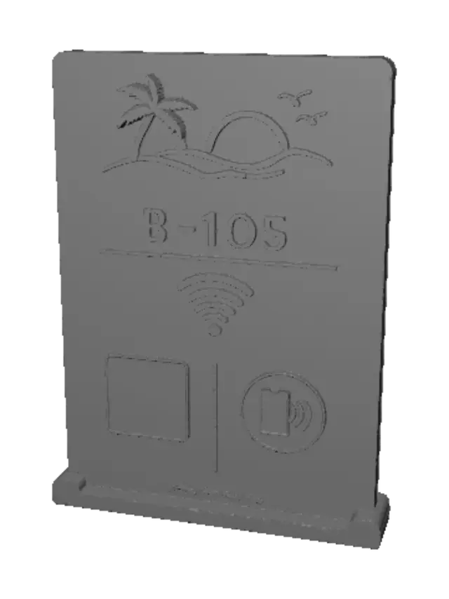 3D model for B-105 Beachfront Apartment Sign with WiFi