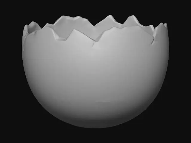 3D model for Cracked Eggshell