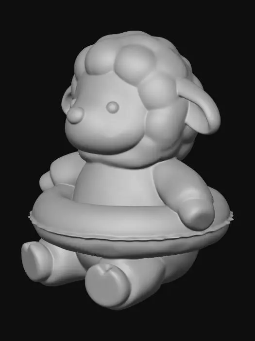 3D model for Schaf mit Schwimmreifen