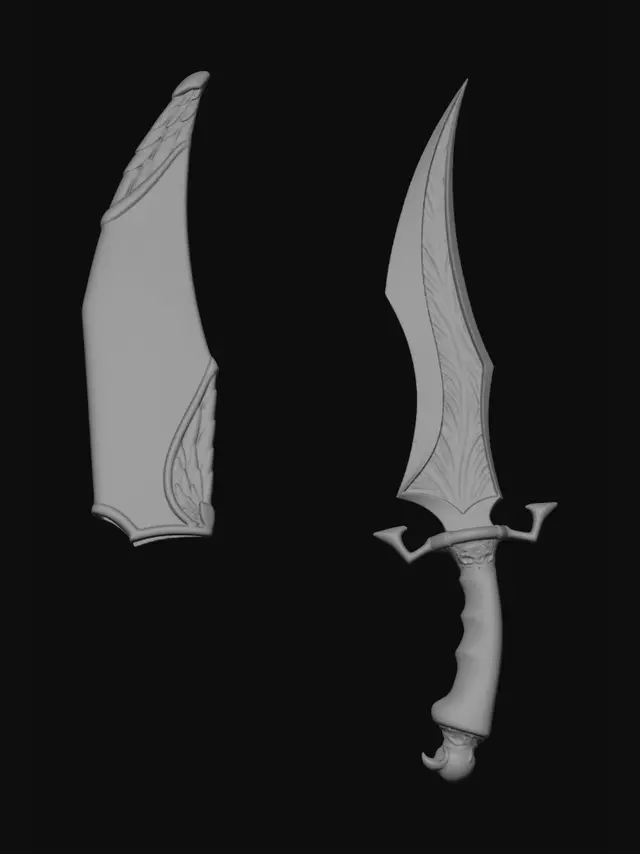 3D model for 羽纹幻刃设计图