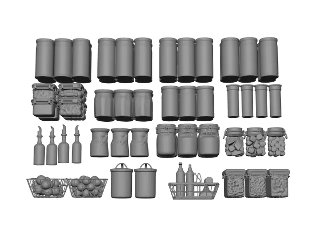 3D model for Glass Jar Pantry Display