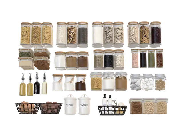 3D model for Glass Jar Pantry Display