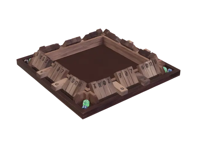 3D model for Numbered wooden backgammon board