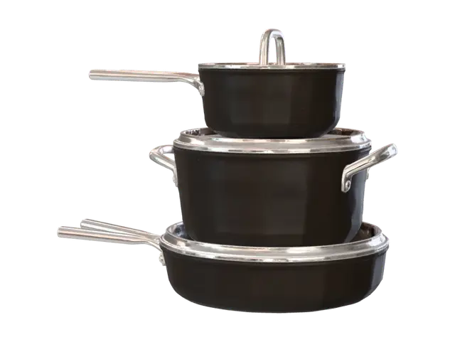 3D model for Stacked Copper Pots
