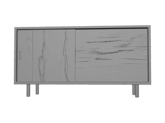 3D model for Cracked Timber Sideboard