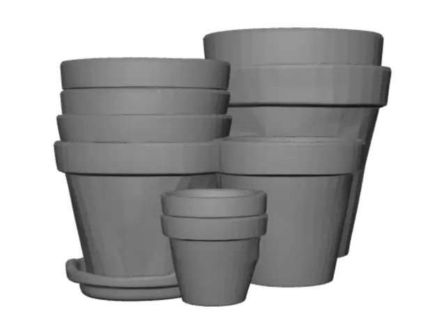 3D model for Stacked Terracotta Pots