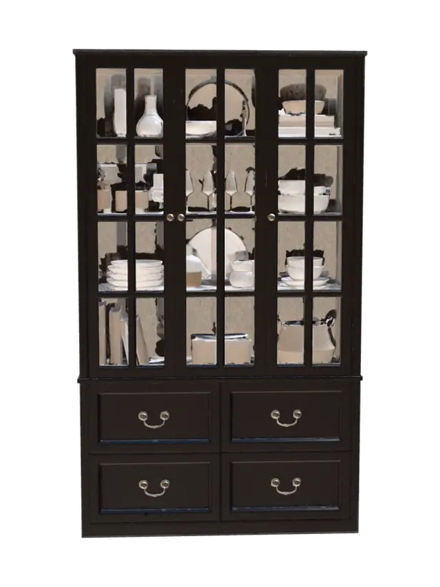 3D model for Black Glass-Fronted China Cabinet
