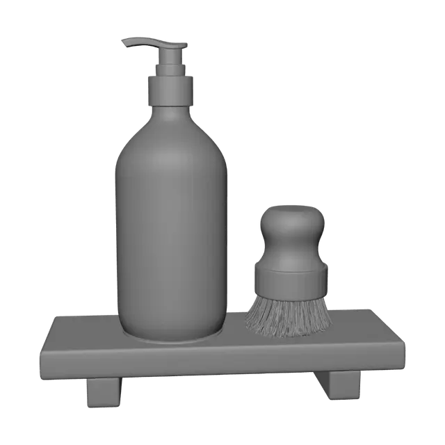 3D model for Hand Soap on Wooden Stand