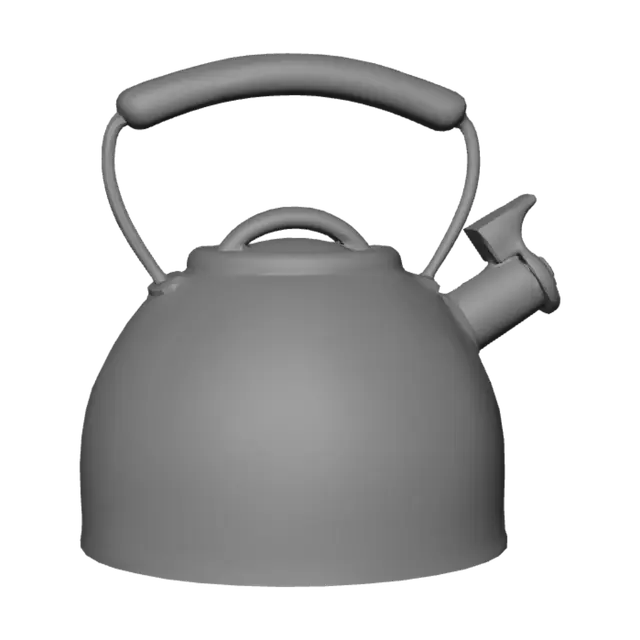 3D model for Wooden-Handled Stainless Steel Kettle