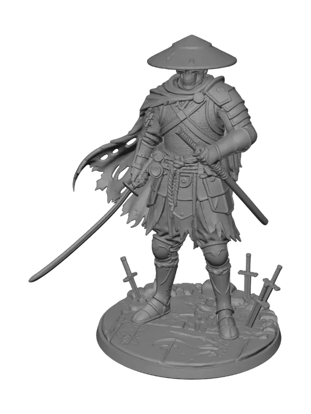 3D model for Dread Samurai of the Ashen Ruins