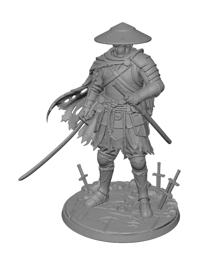 3D model for Dread Samurai of the Ashen Ruins