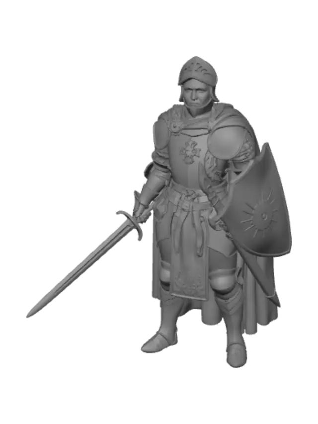 3D model for Sunshield Knight in the Cathedral
